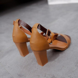 DeeTrade Heels Chiara Leather Ankle-Wrap Heel (2 Colors)