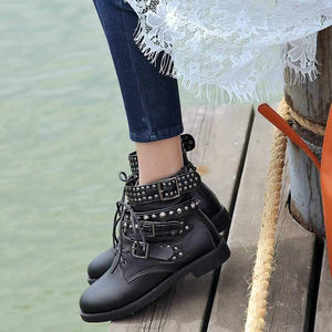 DeeTrade Women's Boots Rivet Ankle Boots (2 styles)